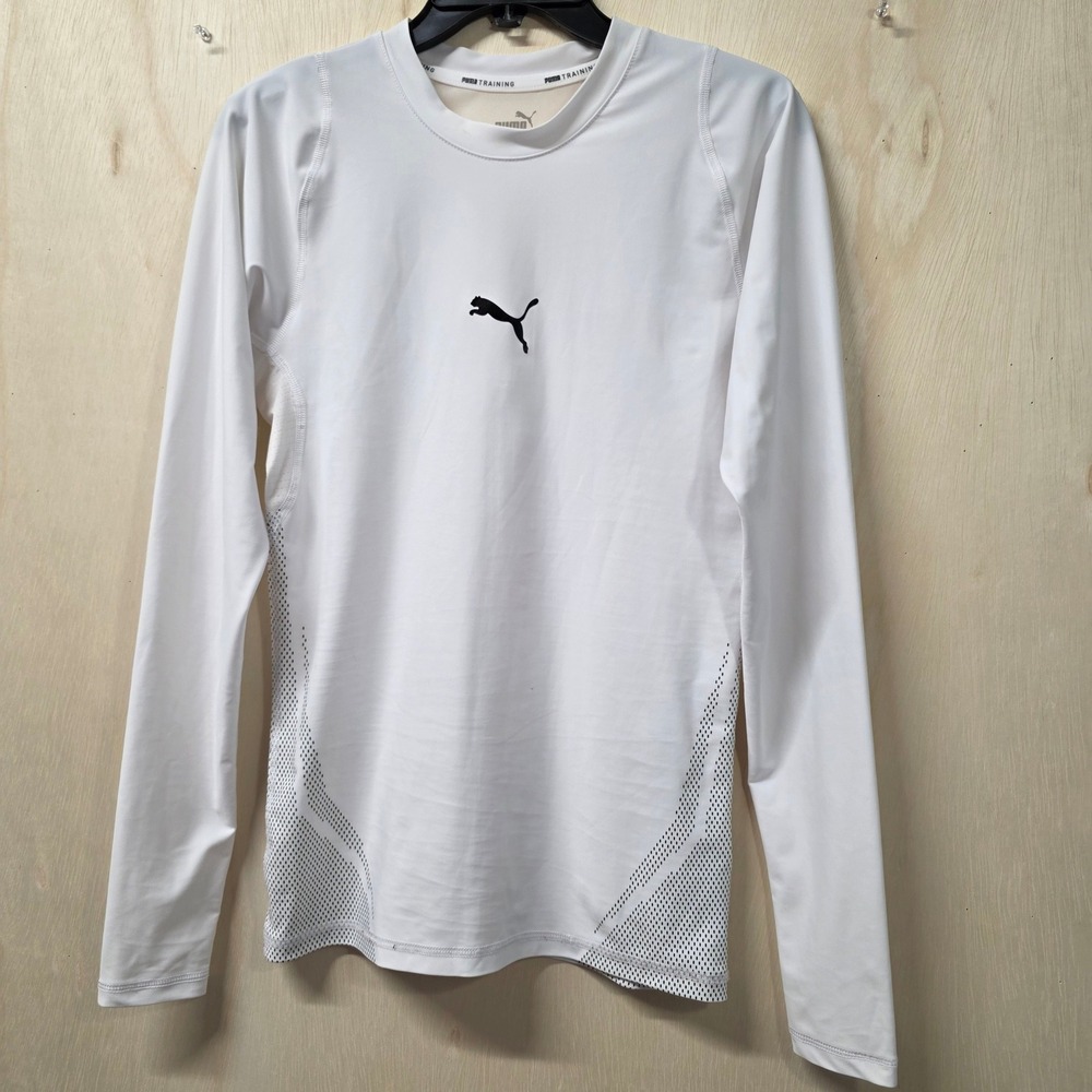 PUMA EXO-ADAPT White Compression Long Sleeve Training Athletic Shirt Men M